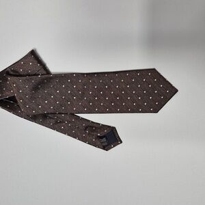 SAND COPENHAGEN SILK TIE Brown/Polka Dots NWT